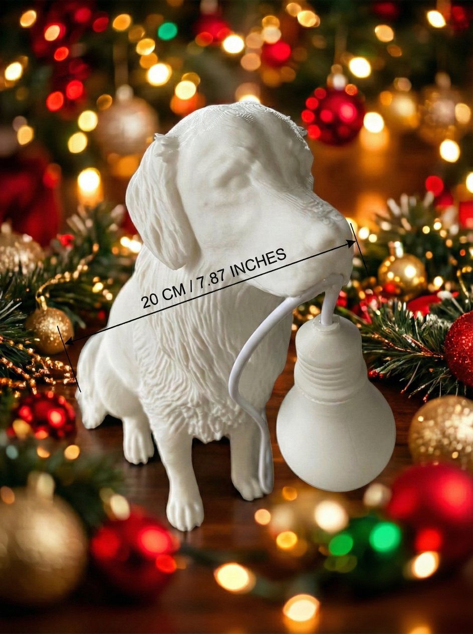 Lampada Golden Retriever con Nome – Idea Regalo 3D - immagine 6