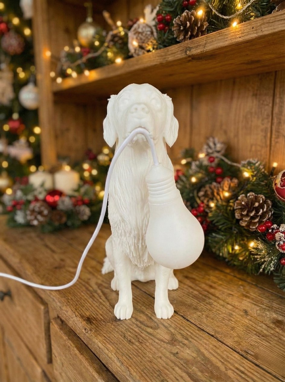 Lampada Golden Retriever con Nome – Idea Regalo 3D - immagine 7