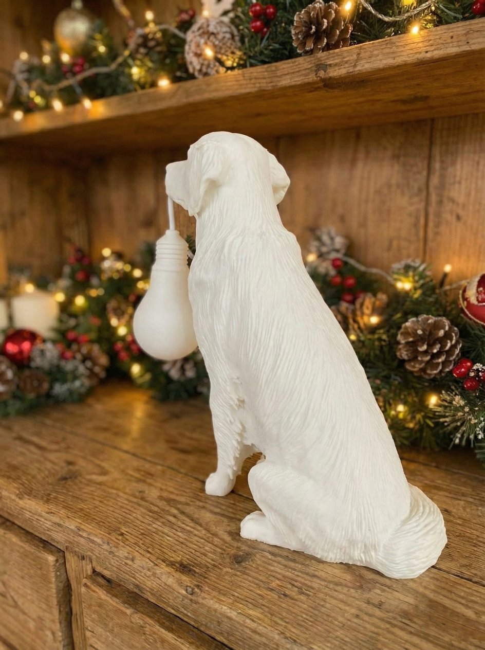 Lampada Golden Retriever con Nome – Idea Regalo 3D - immagine 8