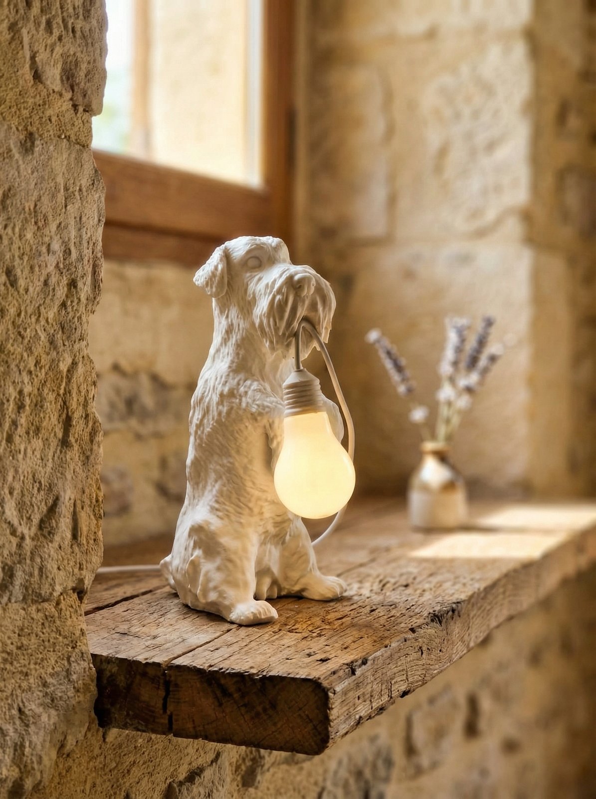 Lampada cane stampata 3D Zwergschnauzer nano - idea regalo san valentino per amanti dei cani - immagine 7