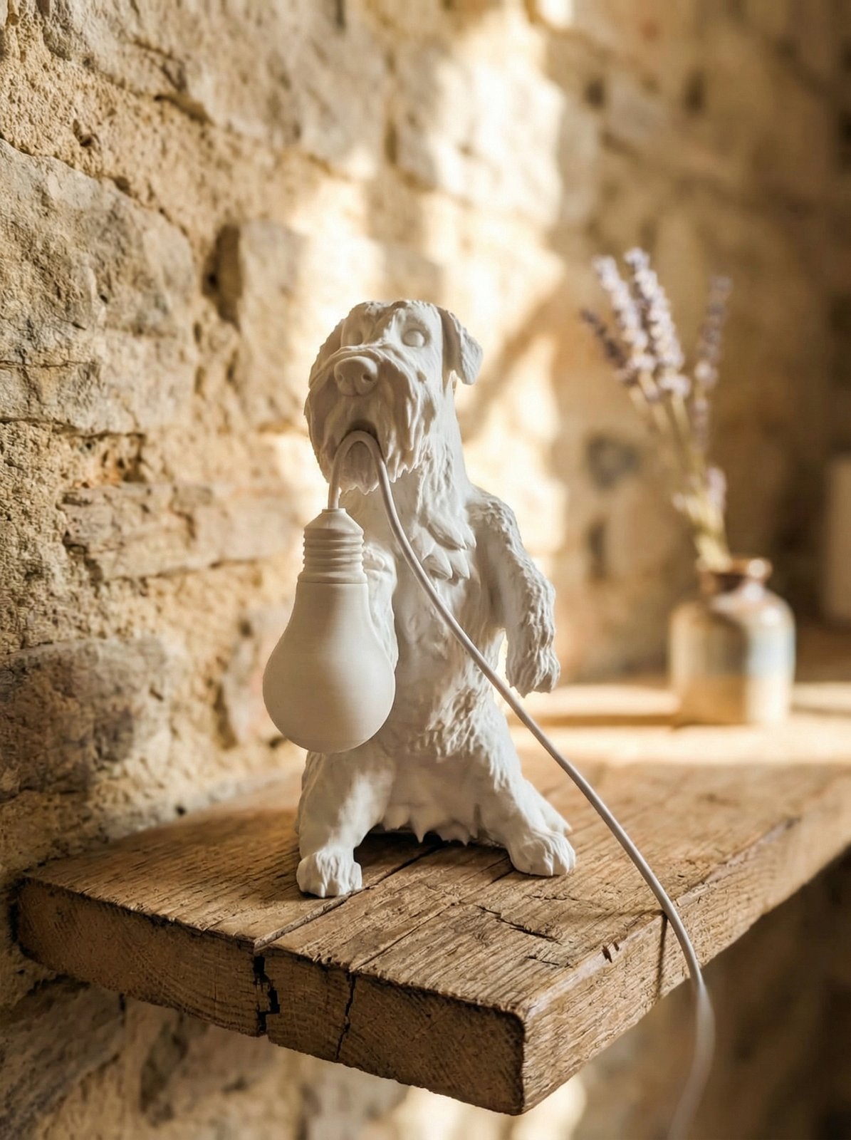 Lampada cane stampata 3D Zwergschnauzer nano - idea regalo san valentino per amanti dei cani - immagine 9