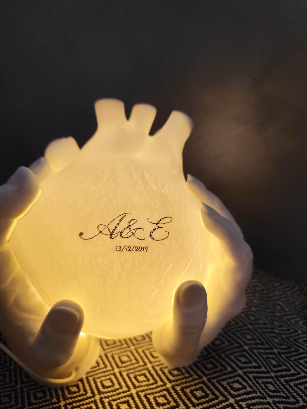 Lampada da comodino design cuore anatomico - lampada regalo originale per laurea dottore, san Valentino e anniversari - immagine 4