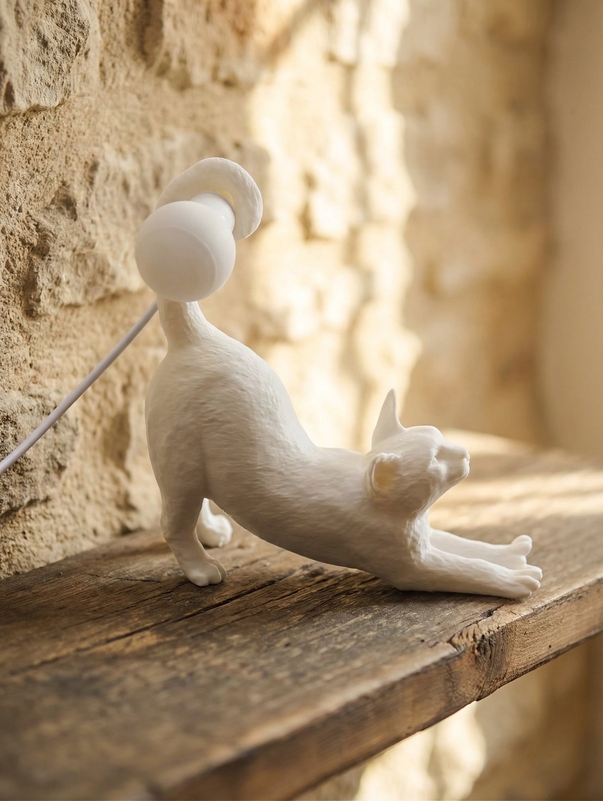 Lampada da comodino gatto design - regalo per amante gatti, idea regalo san valentino - immagine 5