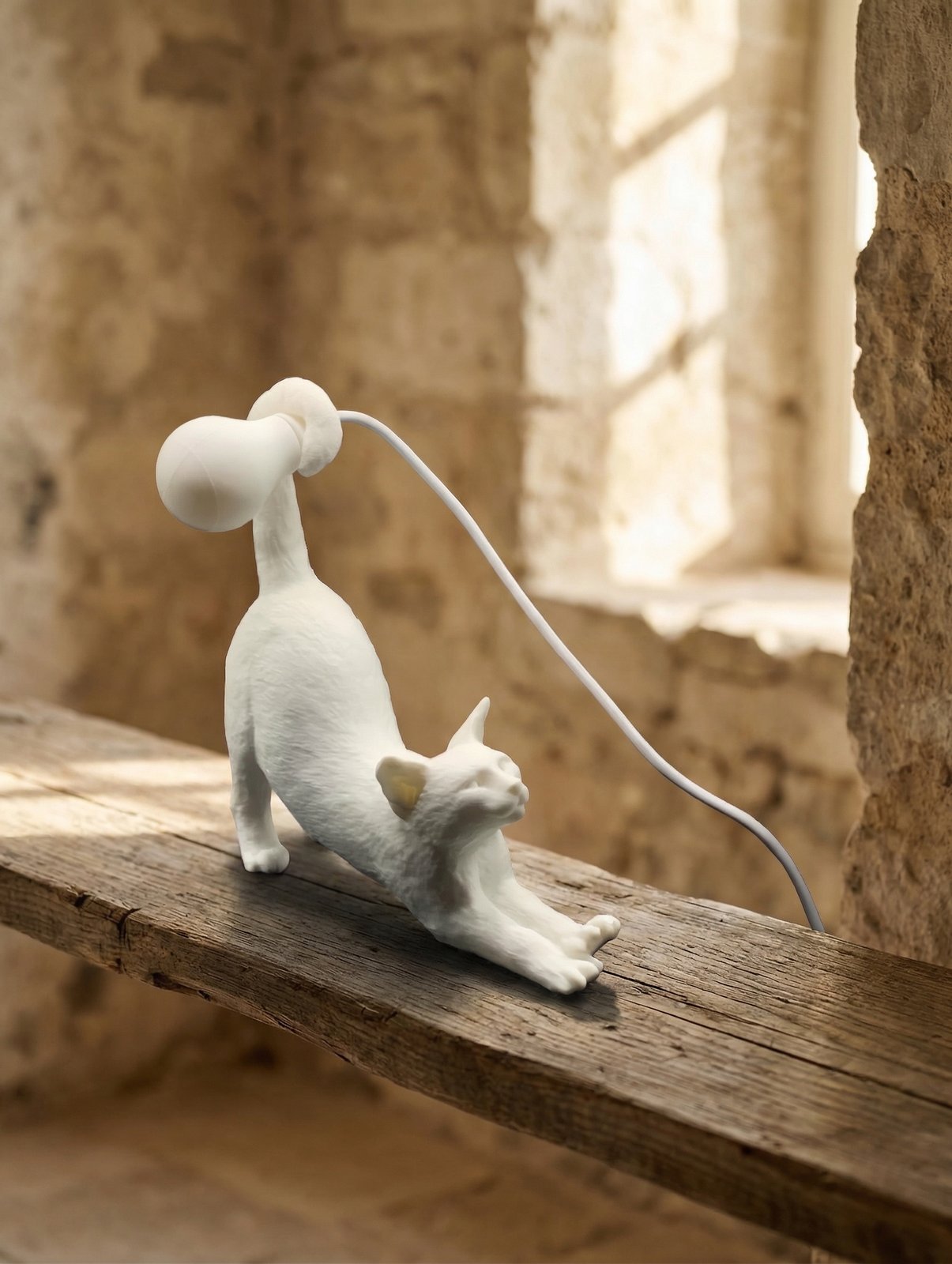 Lampada da comodino gatto design - regalo per amante gatti, idea regalo san valentino - immagine 6