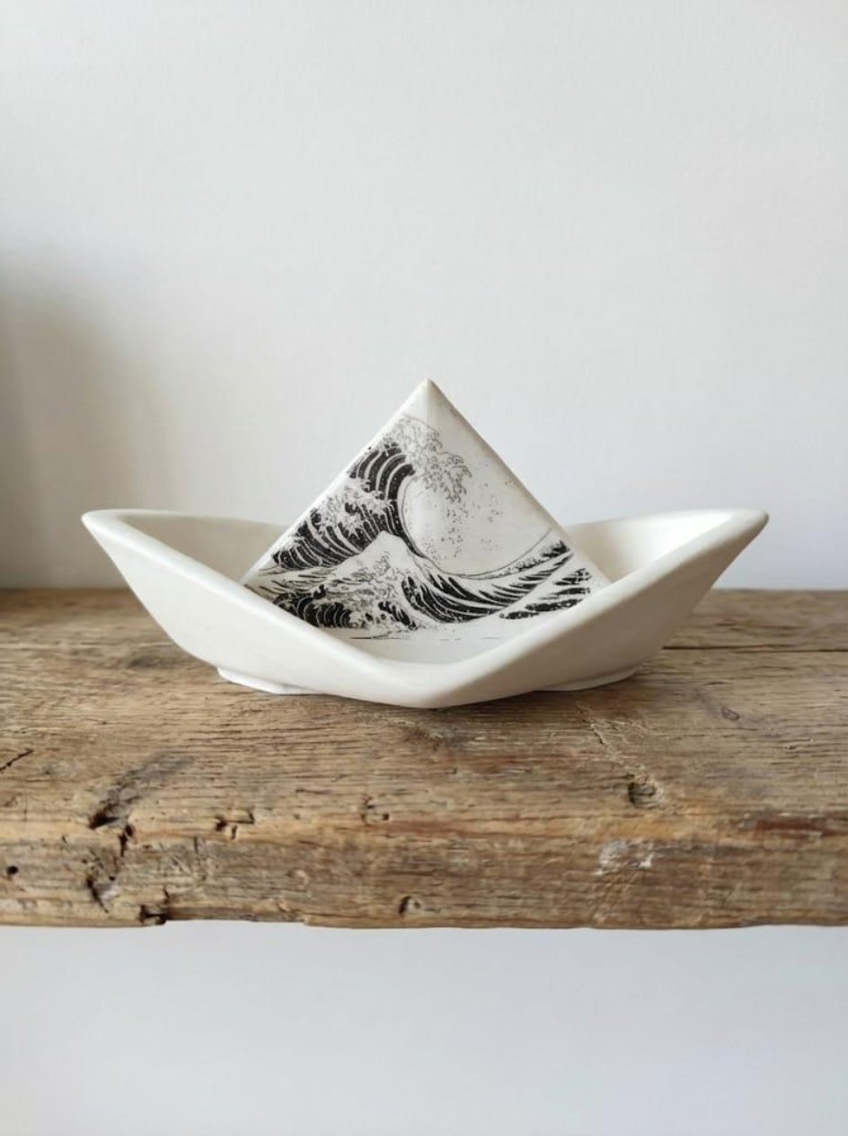 Aurora: Lampada forma barchetta origami - design moderno - immagine 4