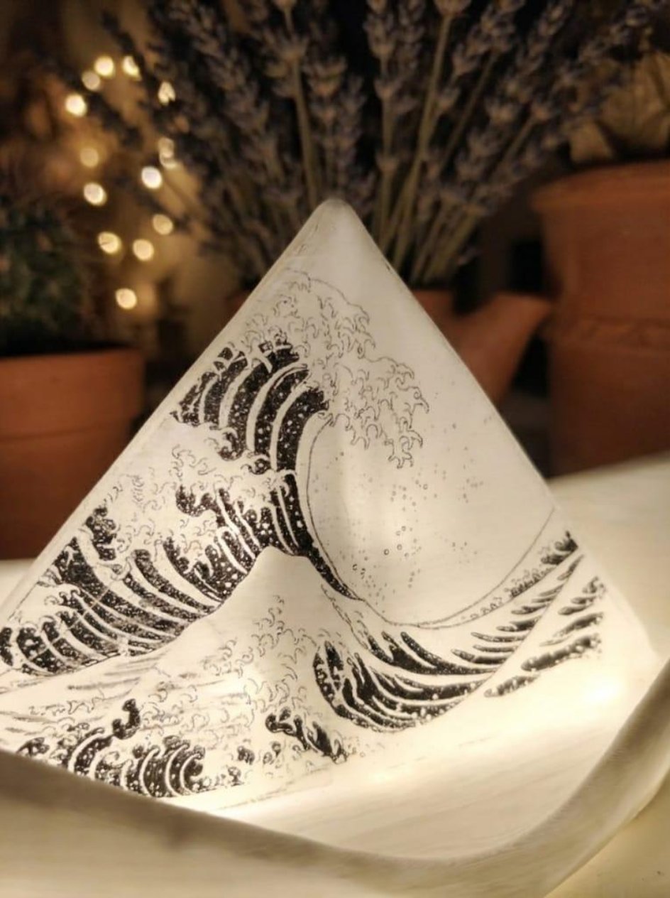 Aurora: Lampada forma barchetta origami - design moderno - immagine 5