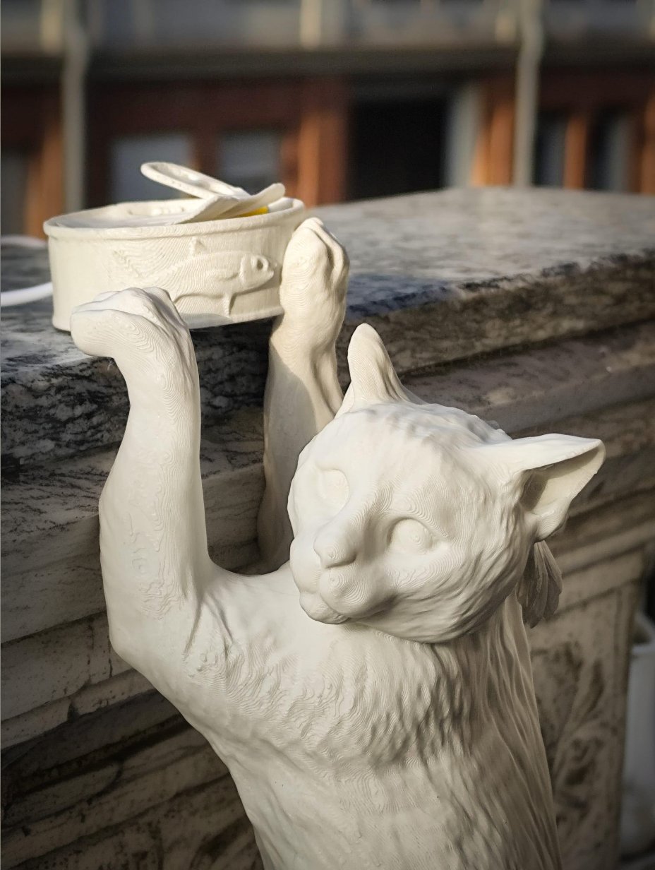 Lampada gatto arrampicante in PLA, design artigianale LED USB, ideale per gli amanti degli animali - immagine 4