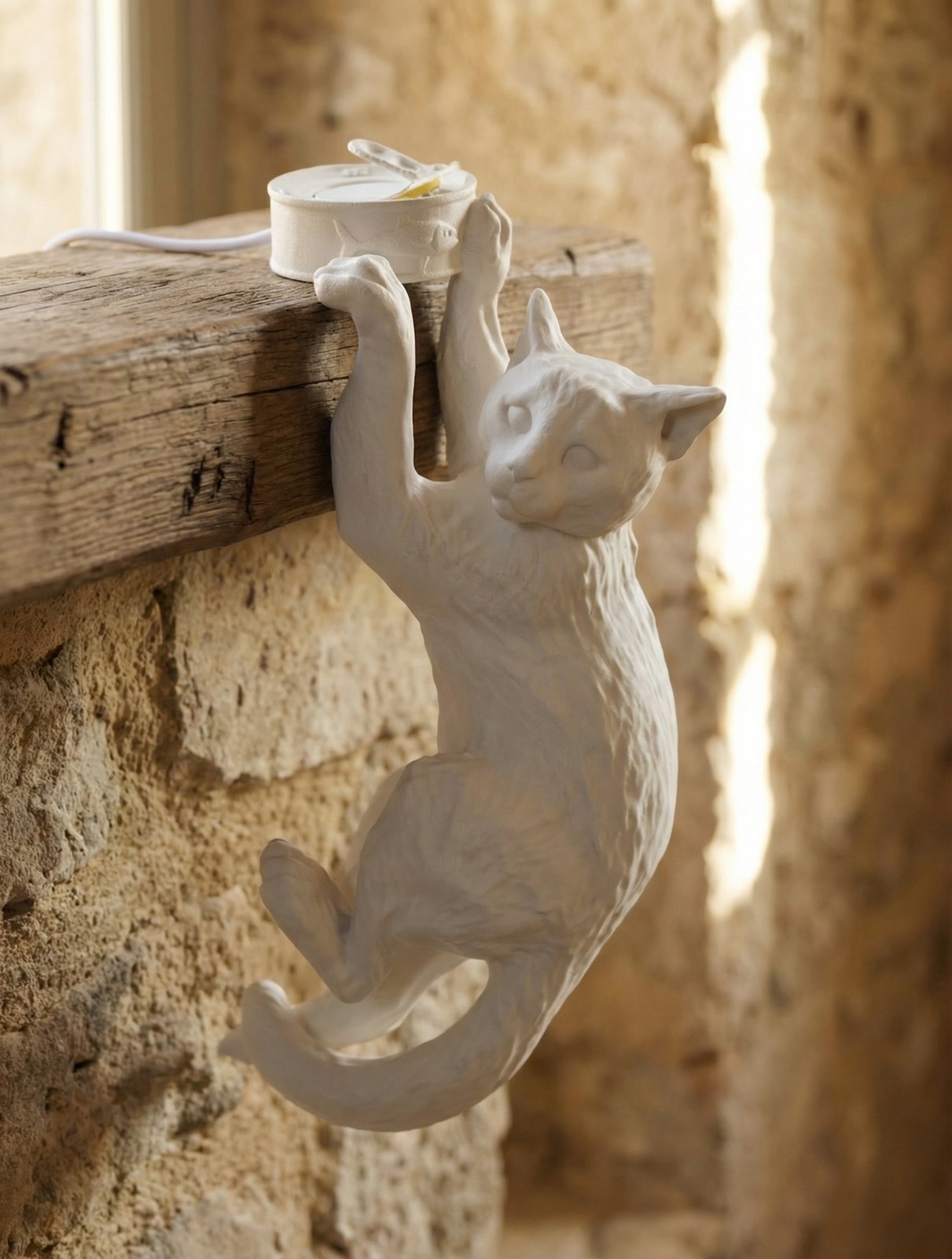 Lampada gatto arrampicante in PLA, design artigianale LED USB, ideale per gli amanti degli animali - immagine 6