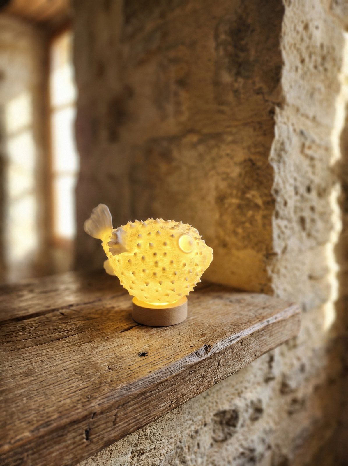Lampada pesce-palla stampata in PLA con LED USB - immagine 10