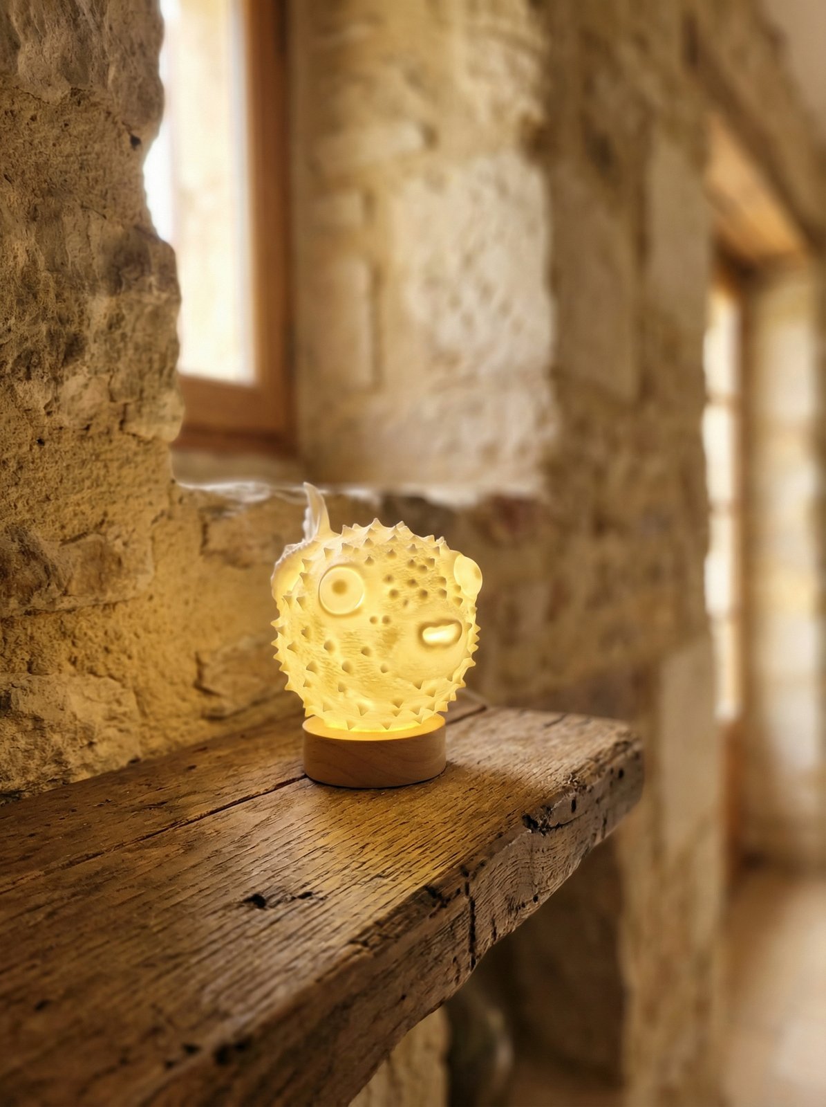 Lampada pesce-palla stampata in PLA con LED USB - immagine 13