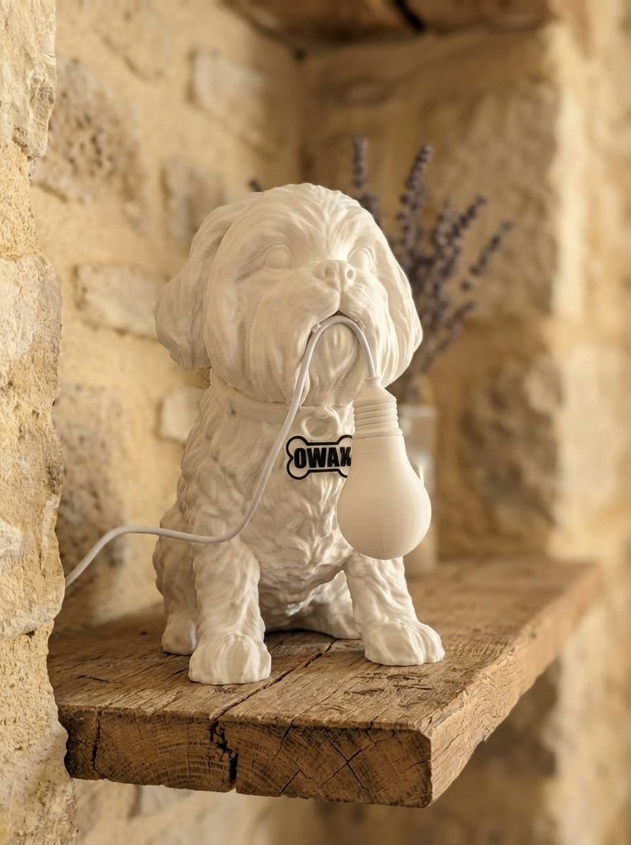 Lampada stampata 3D forma Shih Tzu - Jason