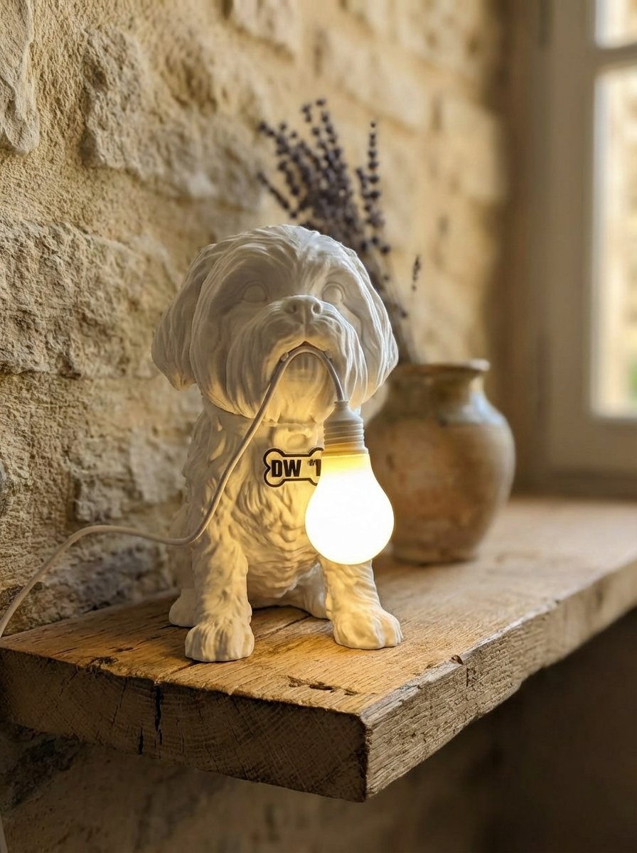 Lampada stampata 3D forma Shih Tzu - Jason - immagine 2