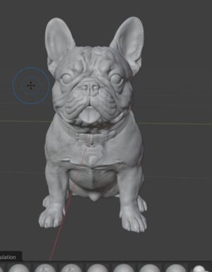 Lampada Bulldog Francese Maverick – Personalizzata con Nome | Statua 3D
