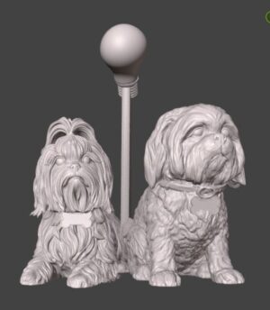 Lampada Maya e Gemma – Coppia di Cani con Nome | Statua 3D – Prenotata