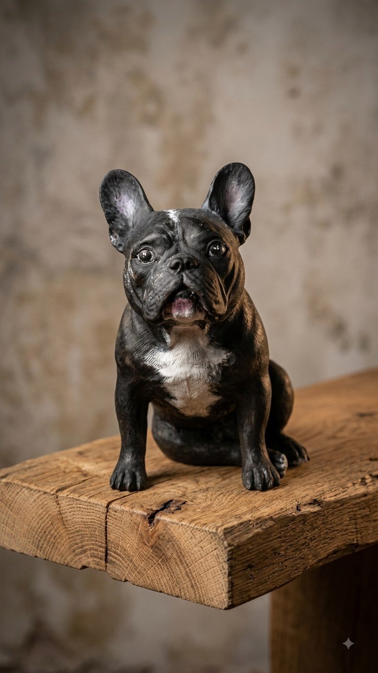 Lampada Bully — bulldog francese dipinto a mano