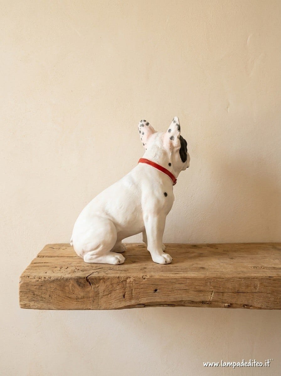 Lampada Olivia – Bulldog Francese Dipinta a Mano 23-24 cm | Statua 3D LED USB - immagine 3